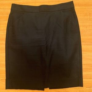 J Crew Pencil Skirt Navy 100% Cotton size 12